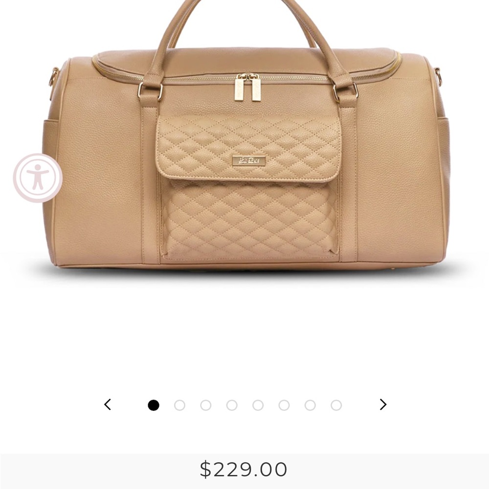 LULI BEBE MONACO TRAVEL BAG LATTE BROWN NWOT